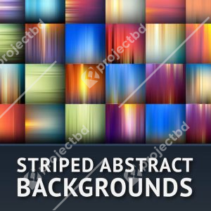 Set of Striped Abstract Backgrounds
